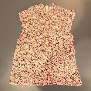 Floral pink leopard print Small women’s top